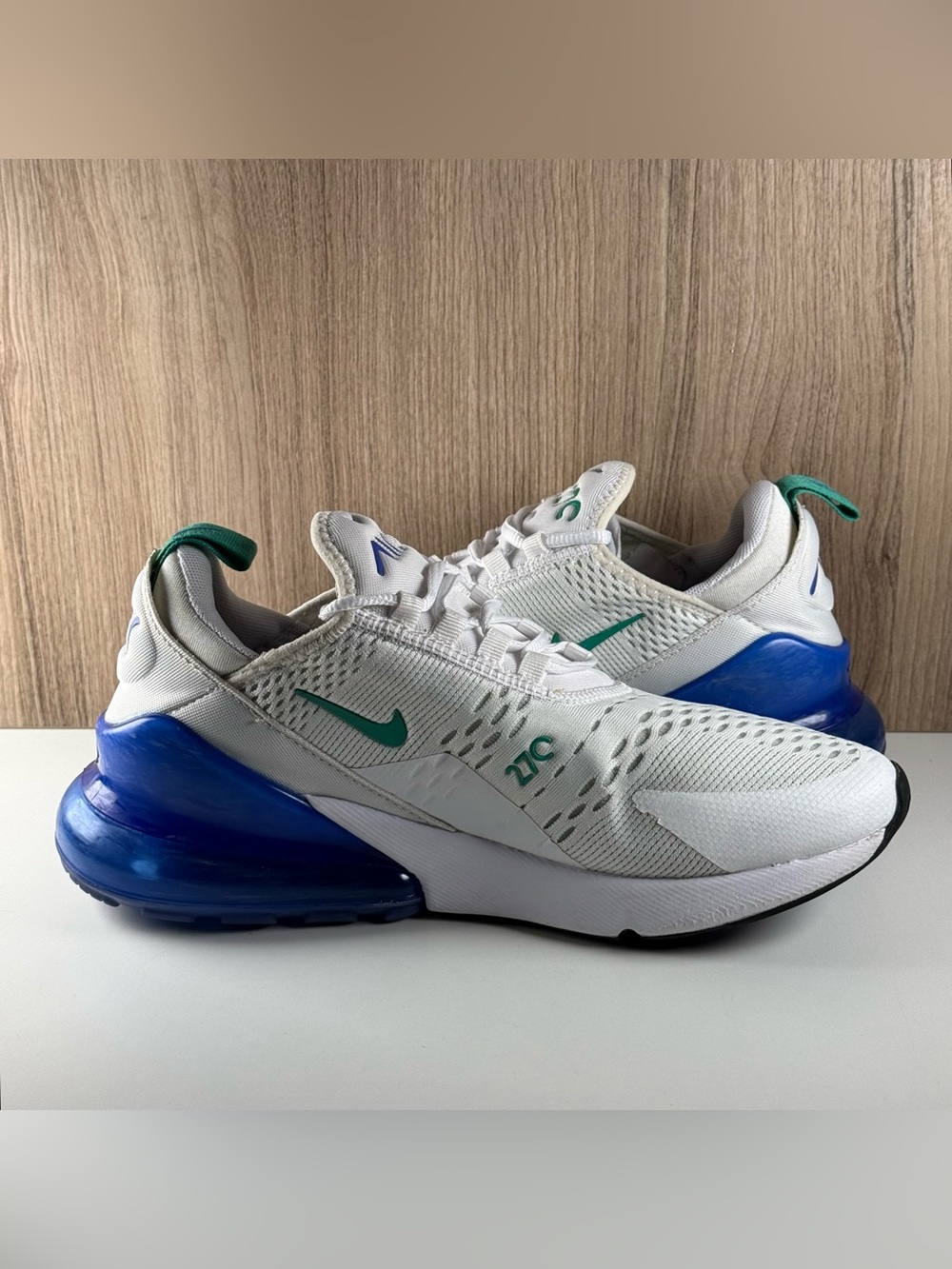Nike Air Max 270 White Court White/Purple Sneakers AH6789-109 Women’s Size 9 - Picture 7 of 12